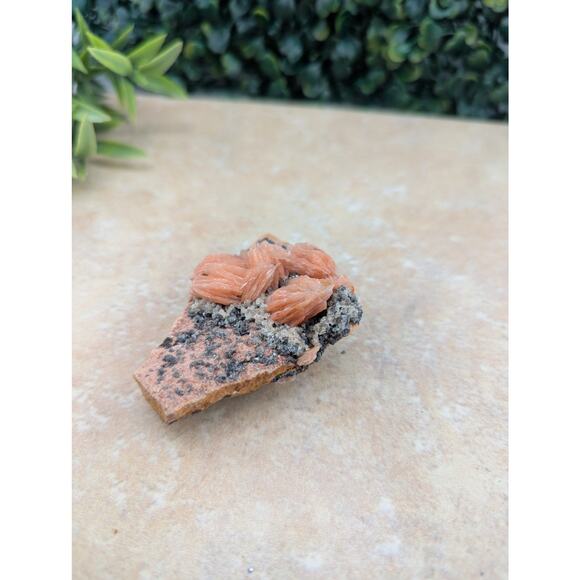 Barite Cerussite Galena Specimen Mibladen Morocco Orange Pink Natural Crystal - Picture 1 of 5